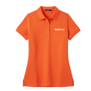 Polo Manga Corta Naranja Mujer